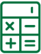 a green calculator icon